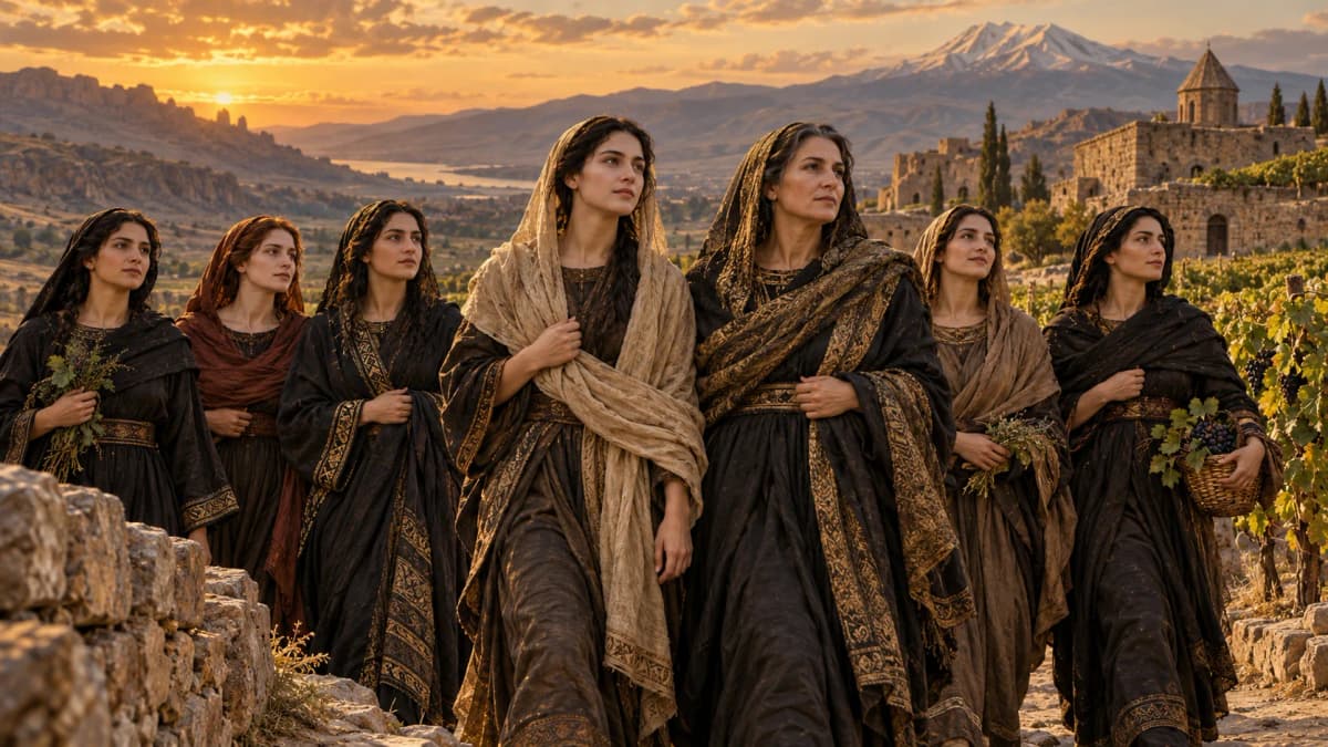 Hripsime, Gayane and their companions: generated artistic interpretation of church tradition.
