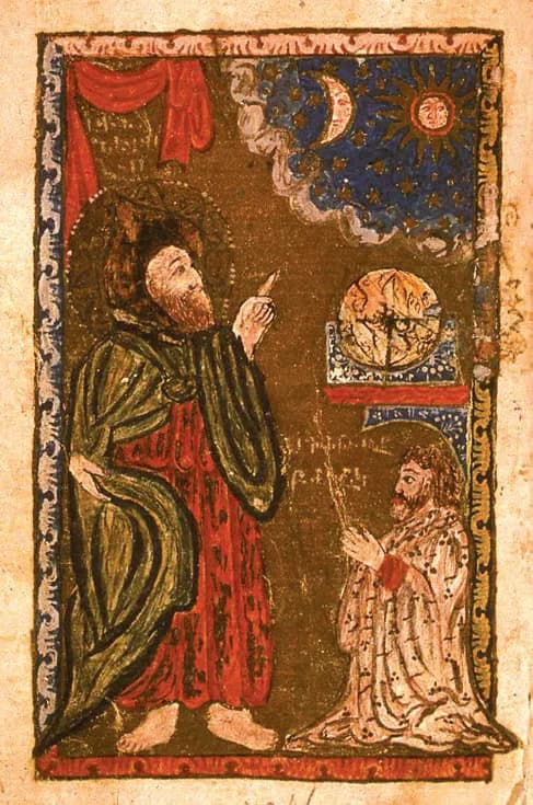 Mkhitar Heratsi and Nerses Shnorhali · Matenadaran, MS 7046 · Wikimedia Commons · Public domain