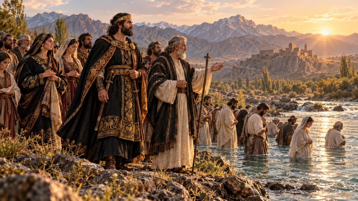 Armenia’s conversion: generated artistic interpretation, not a documentary reconstruction.